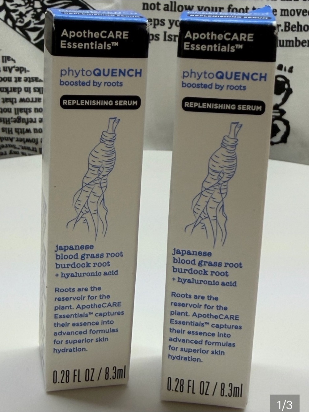 2 (two) apothecare phytoQUENCH Replenishing Serum - 0.28 oz each